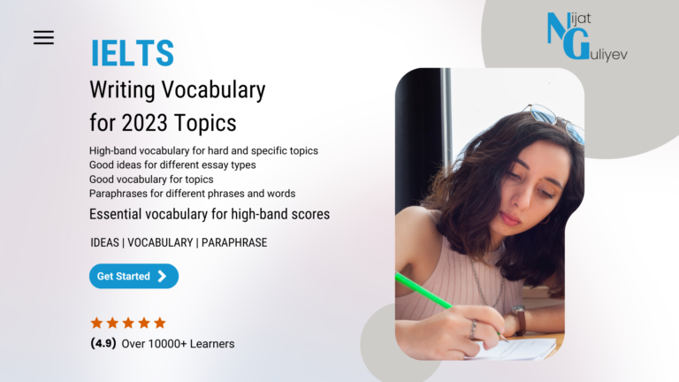 IELTS Writing Vocabulary for 2023 Topics – Part 1